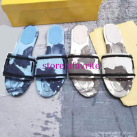 Embroidery halo slippers flats shoes fashion women high quality 35-42 blue/gray