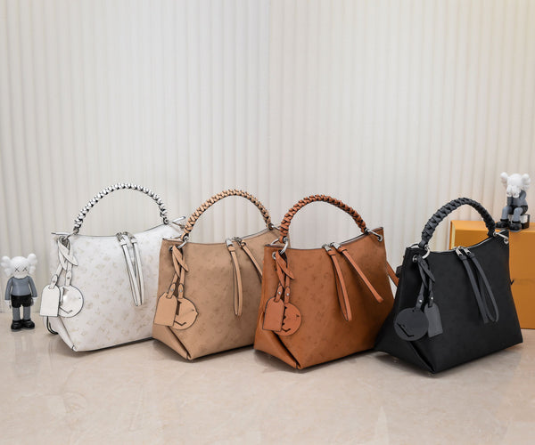 32*26*17cm   Hollow-out perforated cow leather grace handbag shoulder crossbody bag women fashion 2023