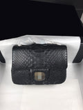 17cm Python pattern lamb leather lining gold chain crossbody bag top quality