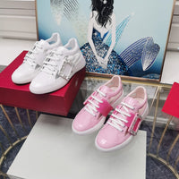 34-41 cow leather+PVC transparent casual shoes lace up comfort fashion women2022