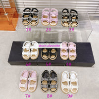 flats sandals fashion sweet shoes mesh tweed women high quality 2022 new 35-41