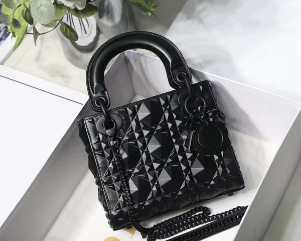 17*14*7cm mini handle handbag chain crossbody bag women black top quality 2023