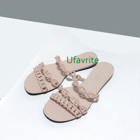 TPU slippers flats shoes fashion women outwear high quality 35-40 6colors