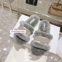 35-42 soft fleece slippers flats women comfort shoes women 2022 new high quality