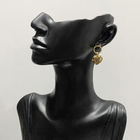 brief gold love earring grace  fashion  women classic