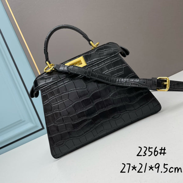 27*21*9.5cm removable strap handle handbag Crocodile pattern leather women high quality 2022