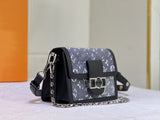 20*15*9cm jacquard Sand washed denim crossbody bag women 2023 high quality