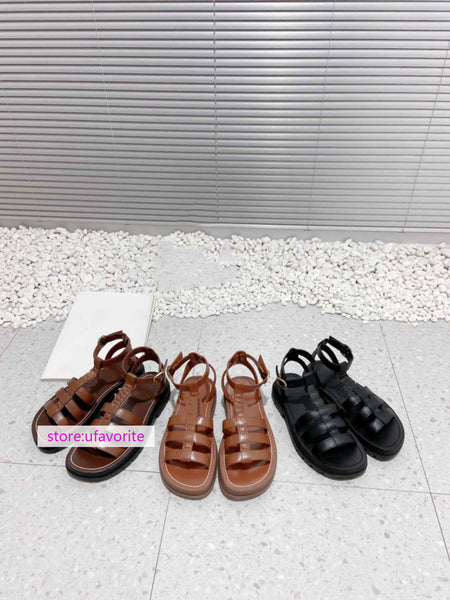 35-40 3.5cm cow leather sandal fashion casual shoes women high quality 2022new