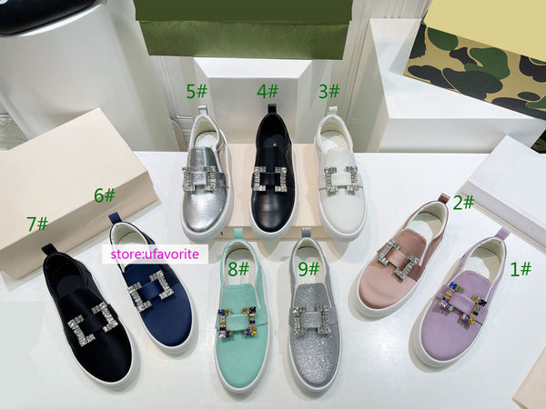 2cm cow leather rhinestone comfort fashion boat shoes women 2022new high quality 35-41