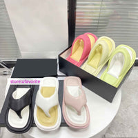 2cm Fluffy slippers flats fashion casual Flip flops shoes women 2022ss 35-40 high quality