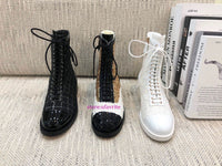 Sequin embroidery flat boots fashion shoes lace up women high quality 35-40