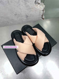 3cm Fluffy slippers flats fashion sandals shoes women 2022ss 35-39 high quality