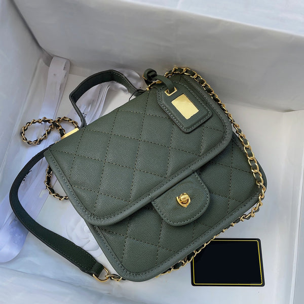 green leather handle handbag crossbody bag women high quality 2022 new