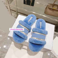 35-42 soft fleece slippers flats women comfort shoes women 2022 new high quality