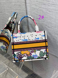 Top quality handle bag tote bag Embroidery 36.5*28*16cm  41.5*32*5cm 2022 new  1286S