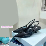 8.5cm stiletto real leather pump shoes women fashion sandals high quality 2022 new 35-41