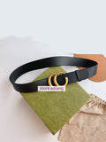 2cm 3cm 4cm leather belt casual classic gold buckle women black 2023 high quality