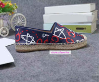 canvas print flats boat shoes comfort fashion women high quality 2022 new 35-41