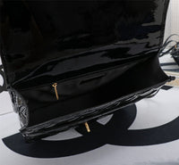 31*25cm handle patent leather pack bag fashion women 2023 black high quality