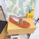 comfort flats bow boat shoes cow leather classic women top quality 35-39