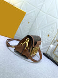 20*15*9cm small bag brown print canvas crossbody bag 46538 fashion women high quality 2022 new