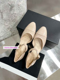 8.5cm high thick heel cow leather pump fashion soft shoes women 2022ss 35-40 high quality