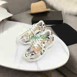 print sneaker lace up casual shoes comfort fashion women35-42 men39-45