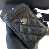 Rhombic lattice zipper wallet card bag women top quality 7.5*11*2cm  2022