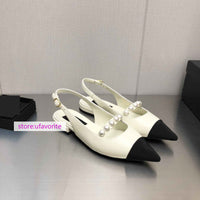 2.5cm point toe pearl sandals fashion pump women 35-41 high quality 2022new