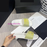 Fabric pu+tpu beach slippers flats fashion women size 35-40