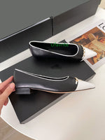 1.5cm point toe leather flats boat shoes top quality 35-40