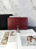 Crocodile pattern leather tassels chain strap crossbody bag women high quality 2022 new