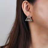 triangle drill earring fashion brife women 2023 high quality