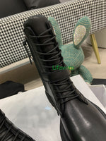 Thick bottom cow leather boots lace up shoes street top quality 35-39