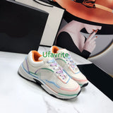 Fluorescence sneaker Colorful lace up casual shoes comfort fashion women 35-42 men38-45