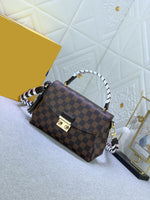 25*17*9cm check brown canvas handle handbag crossbody Bag women fashion 2023 high quality