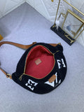 37*14*13cm print fleece waist bag crossbody bag women high quality 2023 black white brown