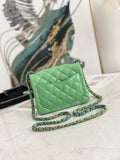 17cm green lamb leather Mirage chain shoulder mini bag crossbody women top quality 2022