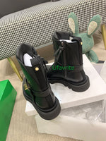 Thick bottom cow leather boots lace up shoes street top quality 35-39