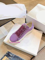 leather&fabric flats casual sneaker lace up shoes fashion women 35-46