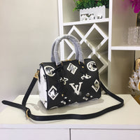 25*19*15cm print canvas leather handle handbag Pillow bag crossbody bag women 2023