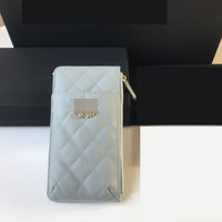 Rhombic lattice zipper Mobile phone bag wallet card bag women top quality 19.5*10*3cm  2022