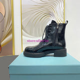 Patent leather boots lace up casual cool street shoes fashion women 35-40