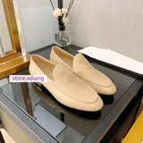 lamb leather fashion flats boat shoes women high quality 2022 new 35-41