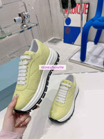 35-40 Waterproof fabric+lamb leather lining casual shoes lace up thick bottom women 2022new