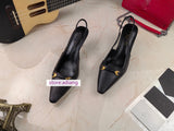 9cm & 6cm stiletto point toe boat shoes cool slingback pump sandals 2023 black 35-42