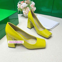 10cm thick heel high heel leather pump ladies shoes women high quality 2022new 35-40