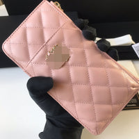 Rhombic lattice zipper Mobile phone bag wallet card bag women top quality 19.5*10*3cm  2022