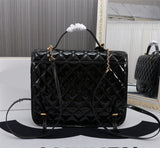 31*25cm handle patent leather pack bag fashion women 2023 black high quality