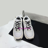 leather&mesh sneaker lace up casual shoes fashion high quality women 35-42 men38-46